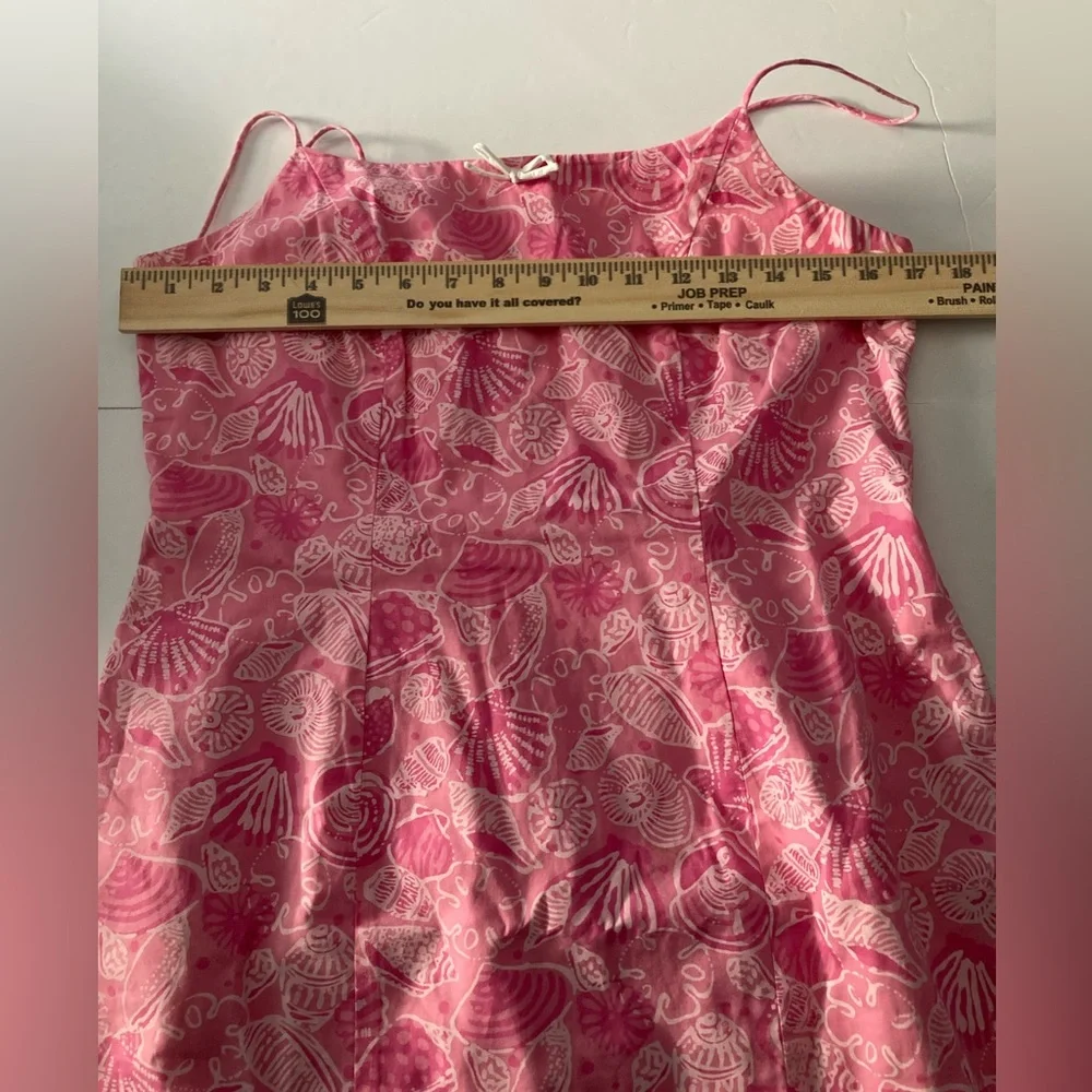 Lilly Pulitzer SZ 10 Sundress pink Seashell themed, sleeveless,Spaghetti Straps - Picture 11 of 14